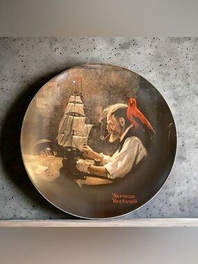 Vintage Collector Plate Norman Rockwell The Ship Builder 1980 Bradford Exchange